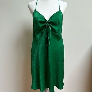 Green Zara Slip Mini Dress
